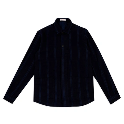 A.b.c.l. Garments A.b.c.l. Kimi Shirt - Sashiko Navy In Blue