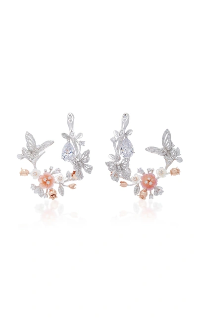 Anabela Chan Women's Exclusive 18k White Gold Butterfly Garland Earrings