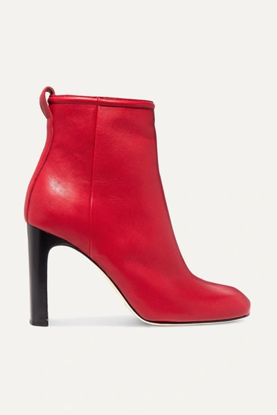 Rag & Bone Ellis Leather Ankle Boots In Red