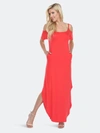 White Mark Women's Lexi Maxi Dress In Red