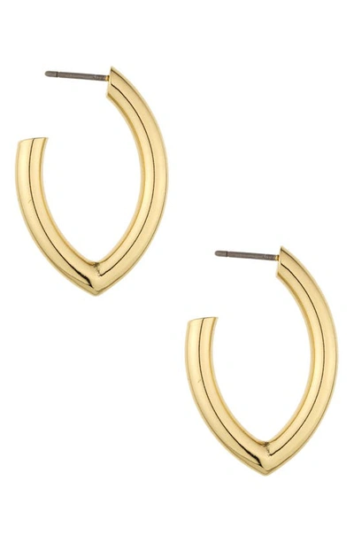 Ettika Mara Elongated 18k Gold Plated Hoop Earrings