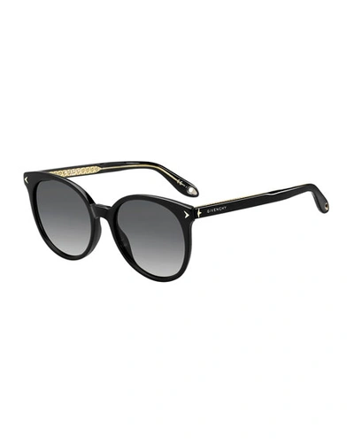 Givenchy Round Gradient Acetate Sunglasses In Black