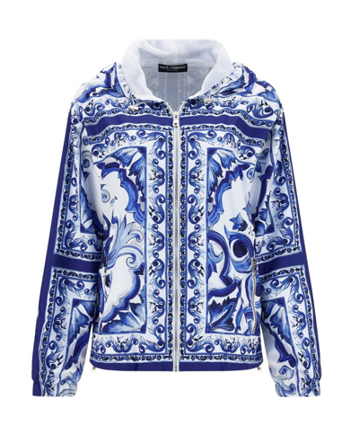 Dolce & Gabbana Majolica Print Light Jacket In Multi-colored