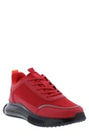French Connection Men's Kalen Leather Sneakers In Red