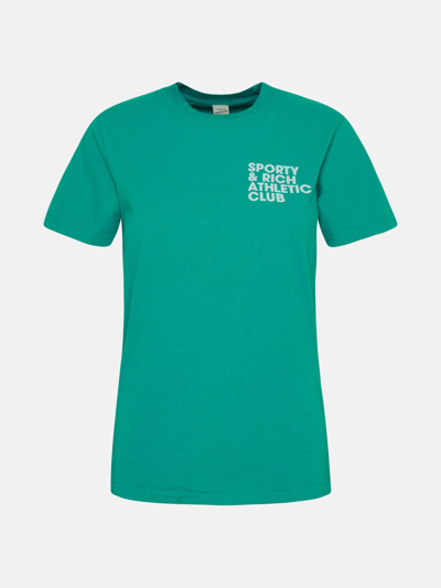 Sporty And Rich Cotton Exercise T-shirt In Green