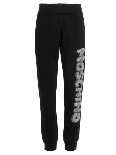 Moschino Logo-print Detail Track Pants In Black