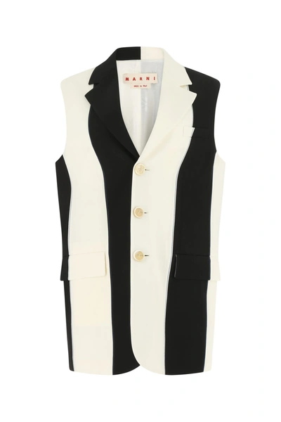 Marni Two-tone Wool Oversize Vest Nd  Donna 42