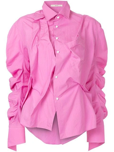 Aganovich Colour-block T-shirt - Pink