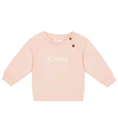 Chloé Babies' Girls Pink Cotton Sweatshirt