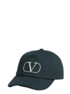 Valentino Garavani Logo-embroidered Cotton-twill Baseball Cap In Green/ivory
