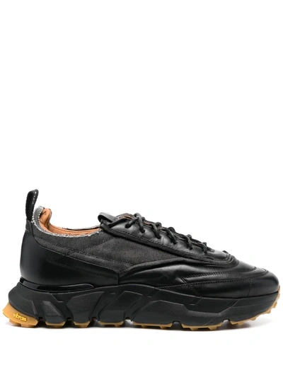 Buttero Low-top Leather Sneakers In Black