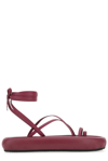 Isabel Marant 30mm Omea Leather Lace-up Sandals In Raspberry