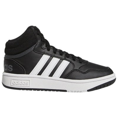 Adidas Originals Adidas Big Kids' Hoops Mid Casual Shoes In Black/white/grey