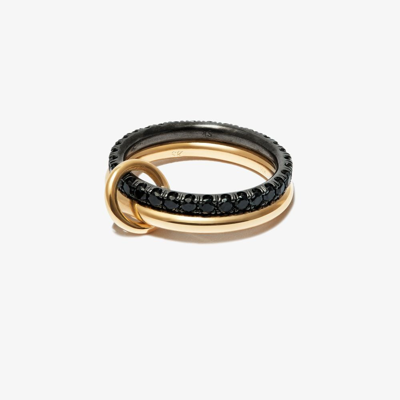 Spinelli Kilcollin 18k Yellow Gold And Black Rhodium Diamond Linked Ring