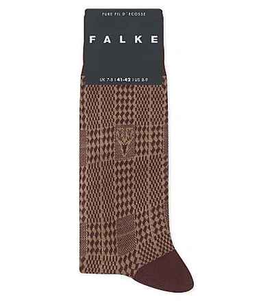 Falke Moose Cotton-blend Socks In Burg