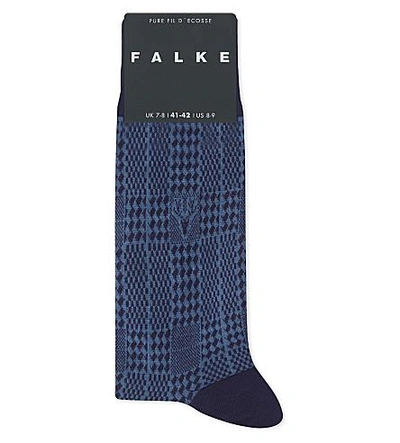 Falke Moose Cotton-blend Socks In Blue