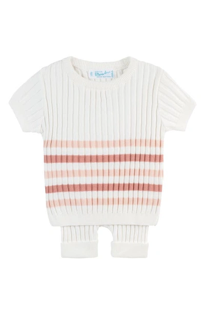 Feltman Brothers Babies' Stripe Rib Knit Top & Pants Set In Ivory