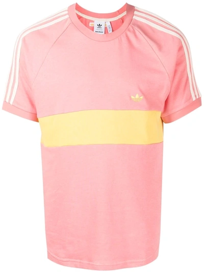 Adidas Originals X Wales Bonner Pink Stripe Organic Cotton T-shirt