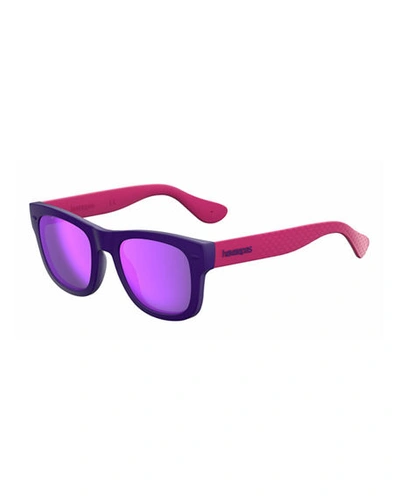 Havaianas Rubber Square Sunglasses In Purple