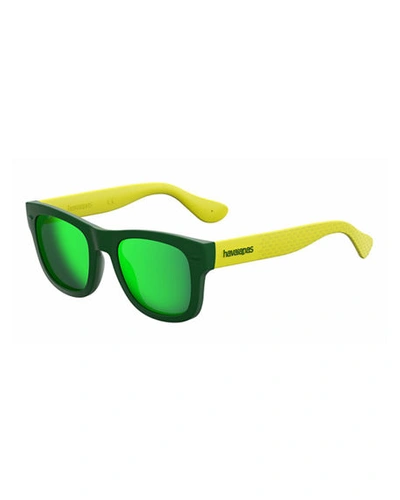 Havaianas Rubber Square Sunglasses In Green
