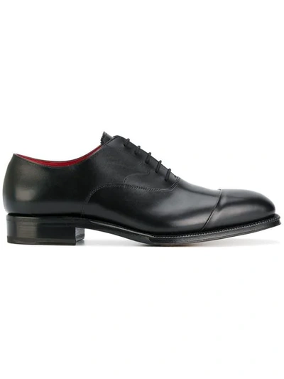 Alexander Mcqueen Classic Leather Derby Shoes In Black