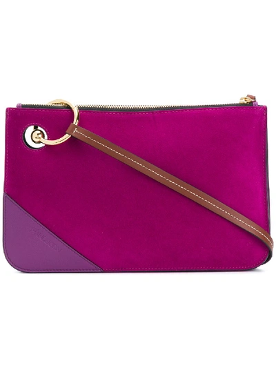 Jw Anderson Pierce Patchwork Clutch Bag In Pink & Purple