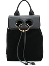 Jw Anderson Black Mini Suede Pierce Backpack