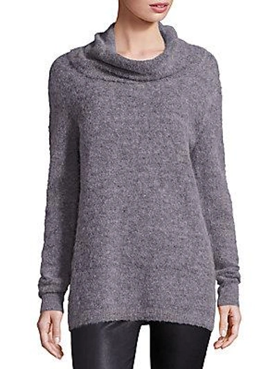 Joie Rumor Cowlneck Baby Alpaca Wool Sweater In Heather Grey