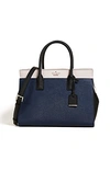 Kate Spade Cameron Street - Candace Leather Satchel - Beige In Twilight Multi