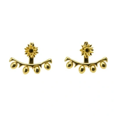 Colette Malouf Cactus Ear Jackets In Gold