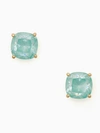 Kate Spade Earrings Enamel Mini Small Square Studs In Mint