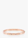 Kate Spade Set In Stone Stone Hinged Bangle In Clear/rose Gold