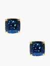 Kate Spade Small Square Studs In Navy Glitter