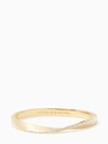 Kate Spade Do The Twist Pave Hinged Bangle In Clear/gold