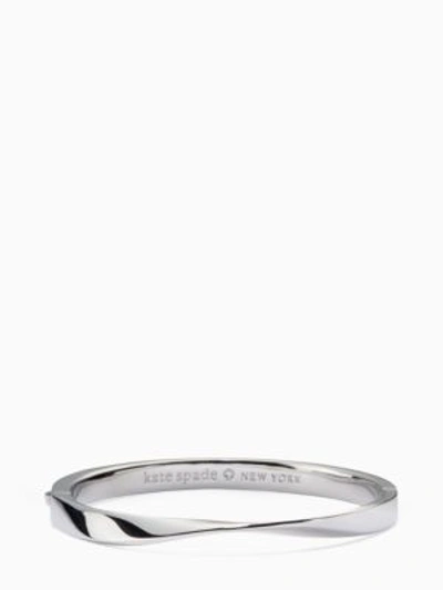 Kate Spade Do The Twist Hinged Bangle In Silver
