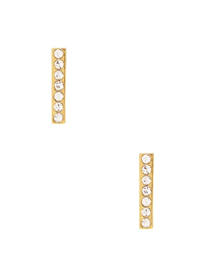 Kate Spade Dainty Sparklers Bar Studs In Clear