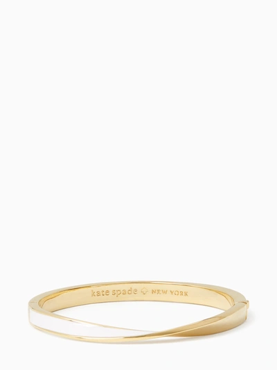 Kate Spade Do The Twist Hinged Bangle In White