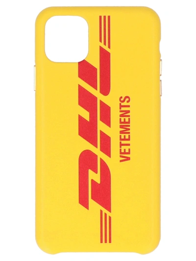 Vetements Dhl Collab. I-phone 11 Pro Max Case In Yellow