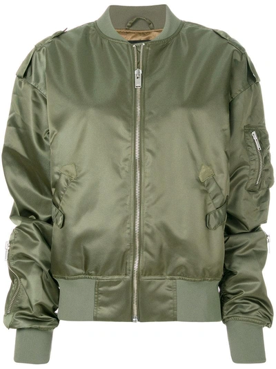 Misbhv Satin Bomber Jacket - Green