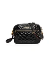 Mz Wallace Small Crosby Bag In Black Lacquer/gold