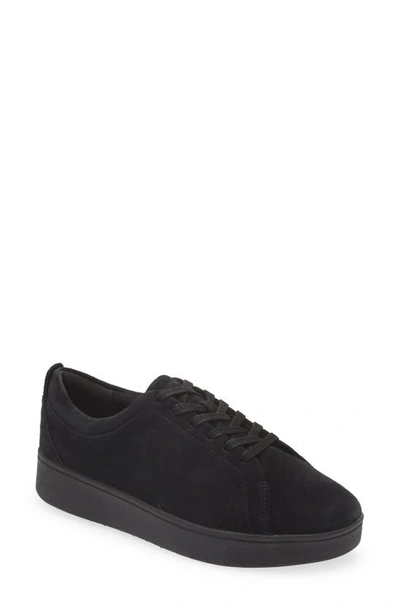 Fitflop Rally Suede Sneaker In All Black
