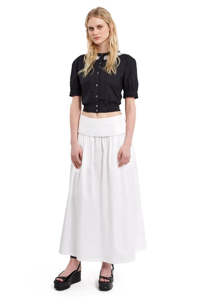 Opening Ceremony French Cuff Maxi Skirt In White