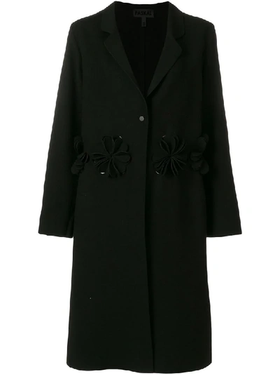 Paskal Deep V-neck Coat In Black