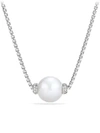 David Yurman Solari Pendant Necklace With Diamonds & Freshwater Pearl