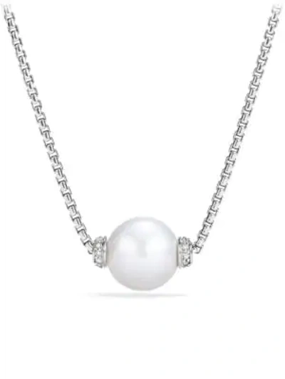 David Yurman Solari Pendant Necklace With Diamonds & Freshwater Pearl