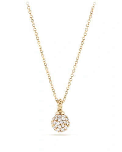 David Yurman Solari Pave Pendant Necklace With Diamonds In 18k Gold In White/gold