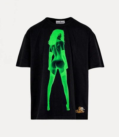 Vivienne Westwood Graphic Female-print Cotton T-shirt In Black
