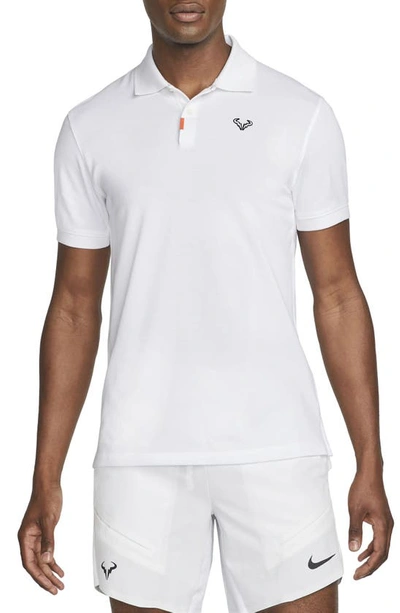 Nike The  Men's Polo Rafa Slim-fit Polo In White