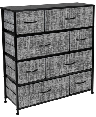 Sorbus 8-drawers Chest Dresser In Gray/black