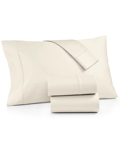 Aq Textiles Bergen House 100% Certified Egyptian Cotton 1000 Thread Count Pillowcase Pair, King Bedding In Ivory